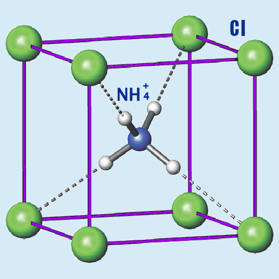 Structure de cristal de chlorure d'ammoniac