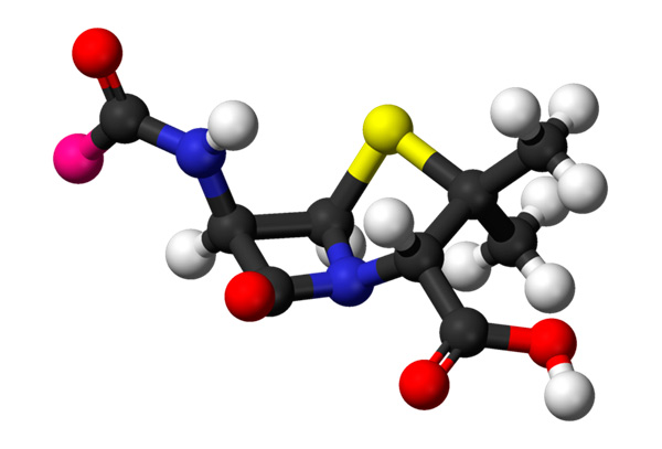 Molecule of ampicillin